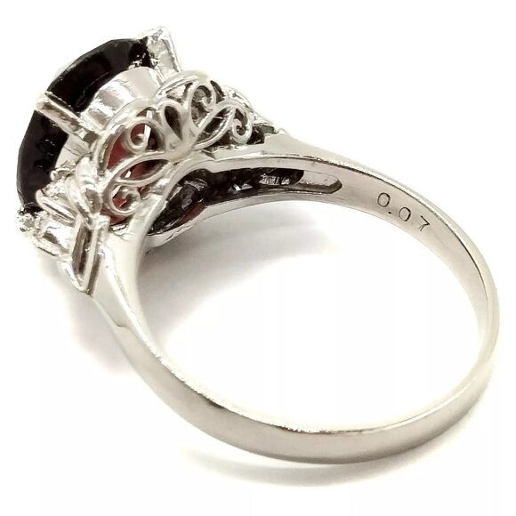 Victoria Platinum Garnet Ring Jewelry Ring Garnet Platinum Platinum Bordeaux 431855
